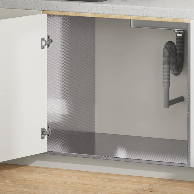 Alt view image 5 of 7 - Kitchen Stainless Steel Contact Paper 15.7''x80'' Oil Proof | Peel and Stick Stainless Steel Wrap for Countertops Metallic Sticker for Stove Dishwasher Microwave Fridge Oven Appliances