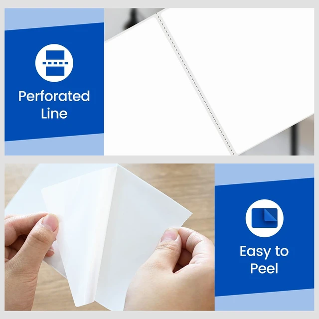 Alt view image 4 of 7 - 4" x 6" Thermal Labels, 250 Removable Labels with No Residue | Water & oil resistant, smudge-proof. For moving stickers, box storage bins, home & office organization