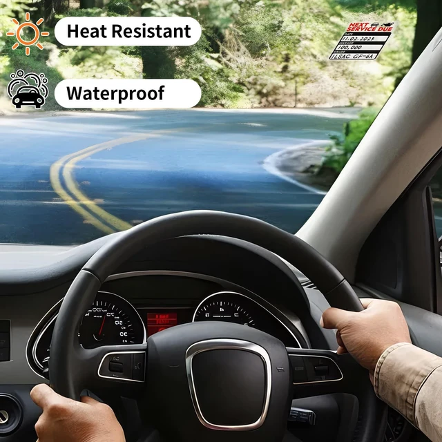 Alt view image 6 of 7 - 120 Pcs Oil Change Stickers, Next Service Due Sticker for Windshield | 2x2 Inches Strong Adhesion and No Residue, Clear Decals Labels for Car Auto Vehicles Window