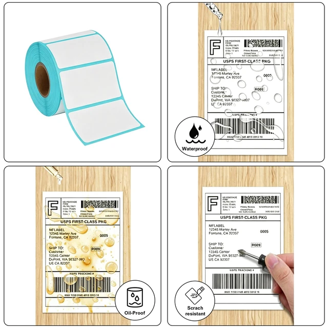 Alt view image 4 of 7 - 1.97"x1.18"(50x30mm) Thermal Printer Labels 2 Rolls (800 Labels/Roll) | Thermal Label Sticker Self-Adhesive Stickers for Home Office & Business Labeling-Oil-Proof, Tear-Proof and Easy Replacement