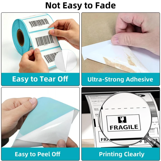 Alt view image 5 of 7 - 1.97"x1.18"(50x30mm) Thermal Printer Labels 2 Rolls (800 Labels/Roll) | Thermal Label Sticker Self-Adhesive Stickers for Home Office & Business Labeling-Oil-Proof, Tear-Proof and Easy Replacement