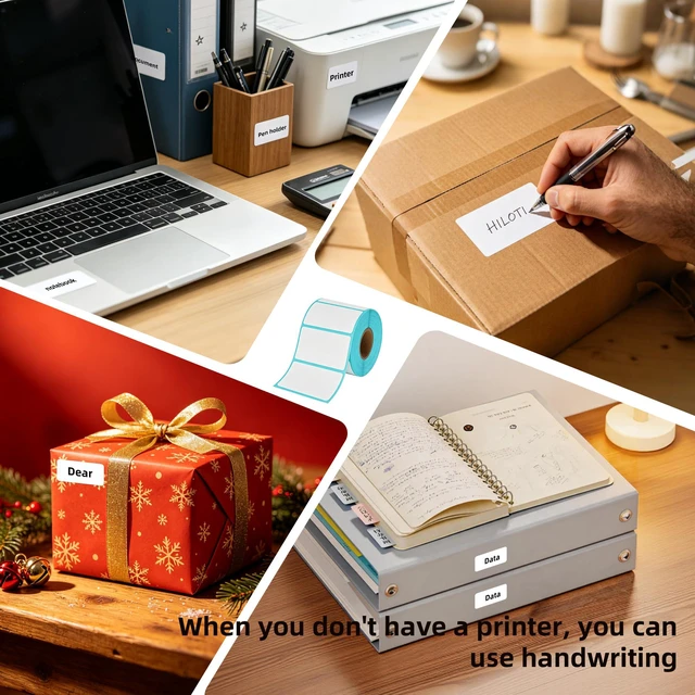 Alt view image 7 of 7 - 1.97"x1.18"(50x30mm) Thermal Printer Labels 2 Rolls (800 Labels/Roll) | Thermal Label Sticker Self-Adhesive Stickers for Home Office & Business Labeling-Oil-Proof, Tear-Proof and Easy Replacement