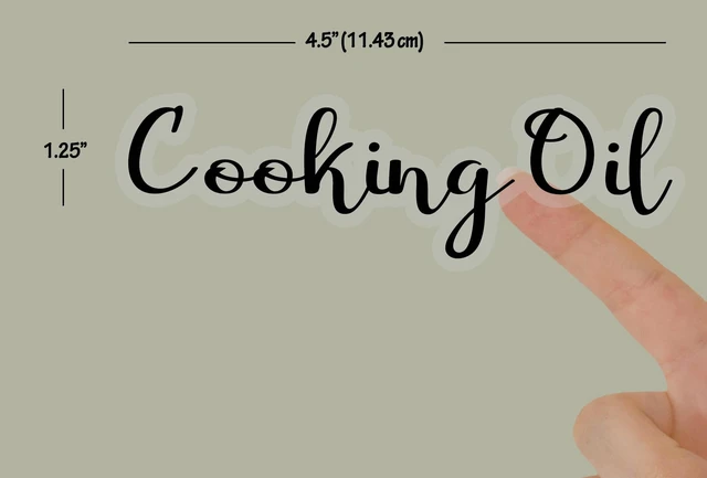 Alt view image 5 of 7 - Cursive Olive Oil & Vinegar Bottle Labels, Minimalist Waterproof Kitchen Container Label Set