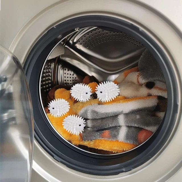 Alt view image 3 of 3 - Laundry Dryer Balls - 4 Pack Premium Reusable Dryer Balls Replace Laundry Drying Natural Fabric Softener (White)