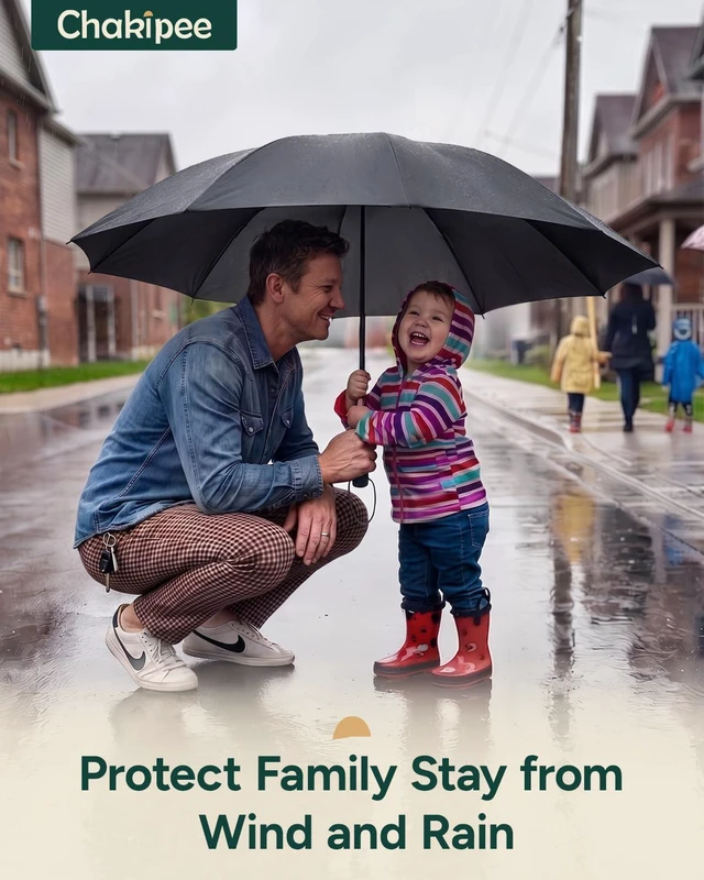 Alt view image 5 of 7 - Travel Inverted Umbrella Compact Windproof- Automatic reverse Umbrellas for Rain - Folding Portable 48inch Span, 10 Ribs Large Umbrella