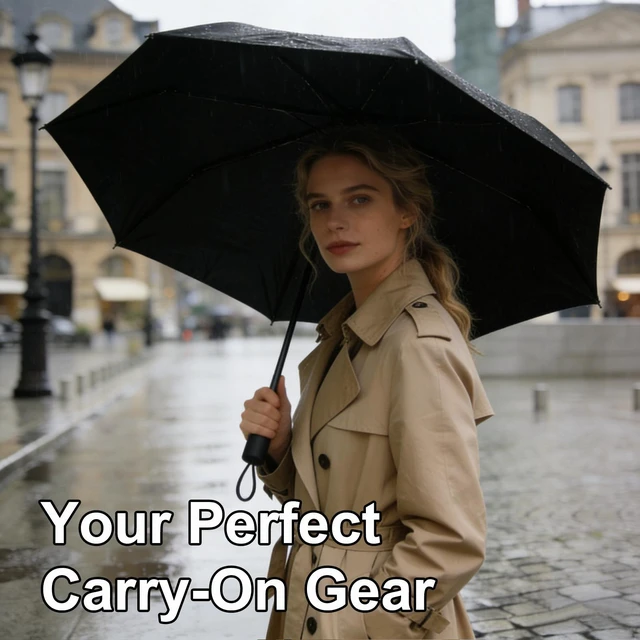 Alt view image 2 of 7 - Quality Compact Travel Folding Umbrellas Windproof Waterproof for Men Women Ladies Girls, Classic Black Portable UV Canopy for Handbag Backpack, Lightweight Handy Umbrella
