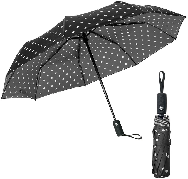 Main image of Windproof Travel Umbrella | Small Water-Resistant Automatic Folding Umbrella for Rain and Sun, Light, Compact and Portable for Women & Men