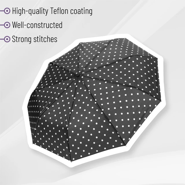 Alt view image 5 of 6 - Windproof Travel Umbrella | Small Water-Resistant Automatic Folding Umbrella for Rain and Sun, Light, Compact and Portable for Women & Men