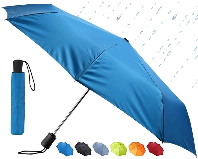 Main image of Travel Umbrella: Windproof & Water Repellent Fabric, Automatic Open Close & 1 Year Warranty, Teal