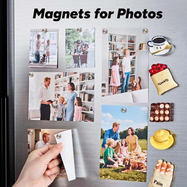 Alt view image 5 of 7 - 45 Pcs Refrigerator Magnets, 10x2.6mm Small Fridge Magnets, Silver | Multi-Use Premium Neodymium Office Magnets for Fridge, Whiteboard, Billboard in Home, Kitchen, Office and School