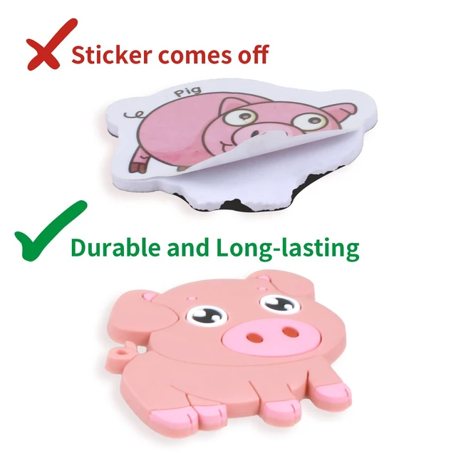 Alt view image 3 of 7 - Refrigerator Magnets for Kids, Fridge Magnet for Toddlers 1-3 | Cute Farm Animals Kids Magnets for Fridge Baby Educational Gift, Full Back Magnetic Toddler Magnets