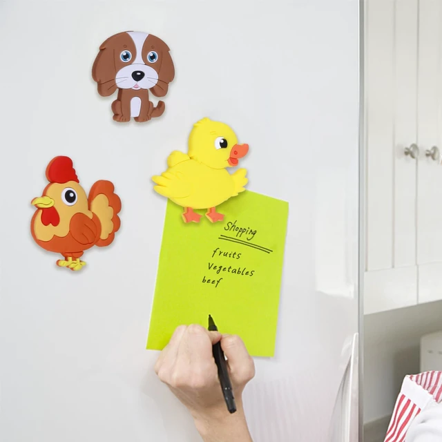 Alt view image 6 of 7 - Refrigerator Magnets for Kids, Fridge Magnet for Toddlers 1-3 | Cute Farm Animals Kids Magnets for Fridge Baby Educational Gift, Full Back Magnetic Toddler Magnets