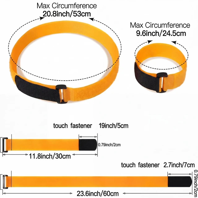 Alt view image 2 of 7 - 15 Pieces Adjustable Bike Straps Reusable Bike Rack Straps Cinch Replacement Wheel Stabilizer Accessories for Transporting, 1 x 23.6 Inch, 1 x 11.8 Inch