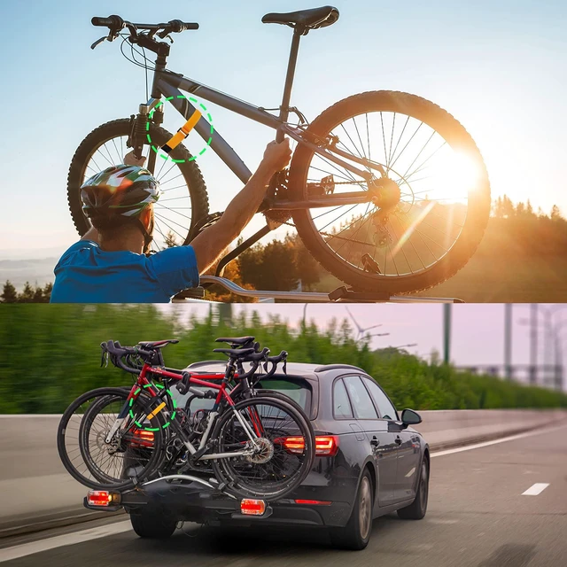 Alt view image 6 of 7 - 15 Pieces Adjustable Bike Straps Reusable Bike Rack Straps Cinch Replacement Wheel Stabilizer Accessories for Transporting, 1 x 23.6 Inch, 1 x 11.8 Inch
