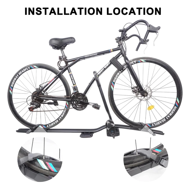 Alt view image 2 of 6 - Bike Wheel Strap Buffer Pads - 2PCS Anti-Impact Tire Protection Cushions for Roof Rack Bike Carriers, Compatible with Forklift Highspeed ProRide/Thule 598 52958 52959 52670