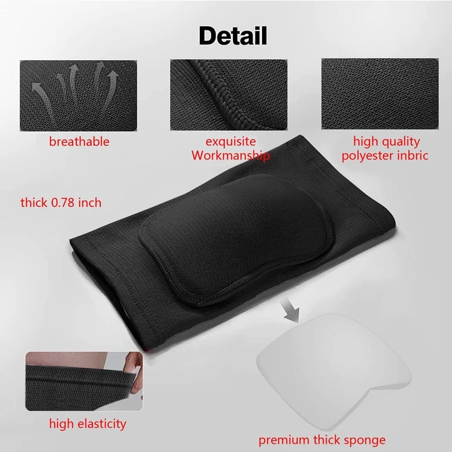 Alt view image 2 of 6 - Volleyball Knee Pads for Women, Men, Youth, Girls, Kids, Knee Brace for Volleyball Basketball Football Dance Yoga Tennis Running Cycling Workout Climbing Wrestling