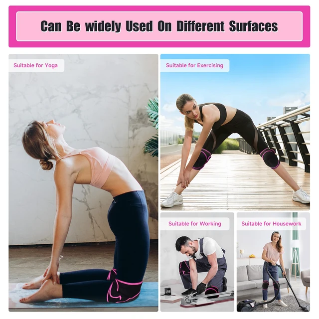 Alt view image 6 of 6 - Women Men Knee Pads for Cleaning Floors,House Working,Gardening | Adjustable Straps;Breathable High Elastic Fabric;Thick Foam CushionSuitable for thigh circumferences of 15.016.5''