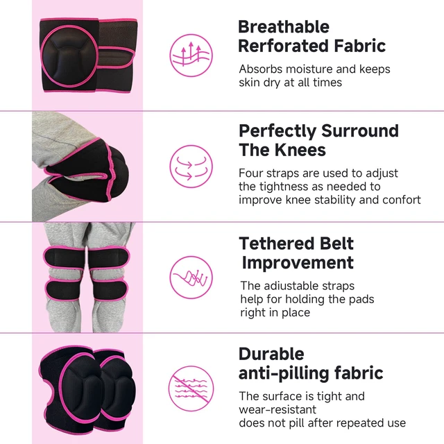 Alt view image 5 of 6 - Women Men Knee Pads for Cleaning Floors,House Working,Gardening | Adjustable Straps;Breathable High Elastic Fabric;Thick Foam CushionSuitable for thigh circumferences of 15.016.5''