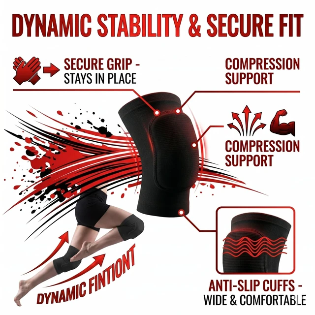 Alt view image 5 of 6 - Volleyball Knee Pads for Women Men Youth Kids, Knee Brace for Basketball Soccer Football Dance Yoga Tennis Running Cycling Workout Climbing (X-Small)