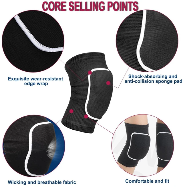Alt view image 3 of 6 - Volleyball knee pads/elbow pads, soft and breathable, suitable for football, basketball, yoga, running, cycling exercises, and suitable for both men, women, and children.