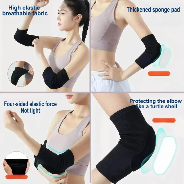 Alt view image 5 of 6 - Volleyball knee pads/elbow pads, soft and breathable, suitable for football, basketball, yoga, running, cycling exercises, and suitable for both men, women, and children.