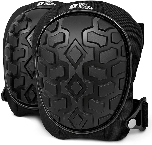 Main image of Professional Knee Pads for Work Construction with Heavy Duty Cap Foam Padding Gel Cushion Knee Pads for Men, Comfortable Adjustable Strong Strap, Military Grade Rivet for Flooring Gardening