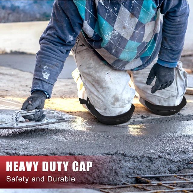 Alt view image 3 of 7 - Professional Knee Pads for Work Construction with Heavy Duty Cap Foam Padding Gel Cushion Knee Pads for Men, Comfortable Adjustable Strong Strap, Military Grade Rivet for Flooring Gardening