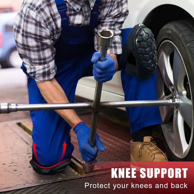 Alt view image 6 of 7 - Professional Knee Pads for Work Construction with Heavy Duty Cap Foam Padding Gel Cushion Knee Pads for Men, Comfortable Adjustable Strong Strap, Military Grade Rivet for Flooring Gardening