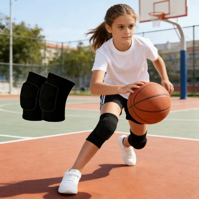 Alt view image 7 of 7 - Kids Volleyball Knee Pads for Ages 7-12, Boys Girls Sports Breathable Anti-Slip Knee Guards, Thick Sponge & Lightweight Impact Protection for Skating, Cycling, Running, Scooter Outdoor Sports