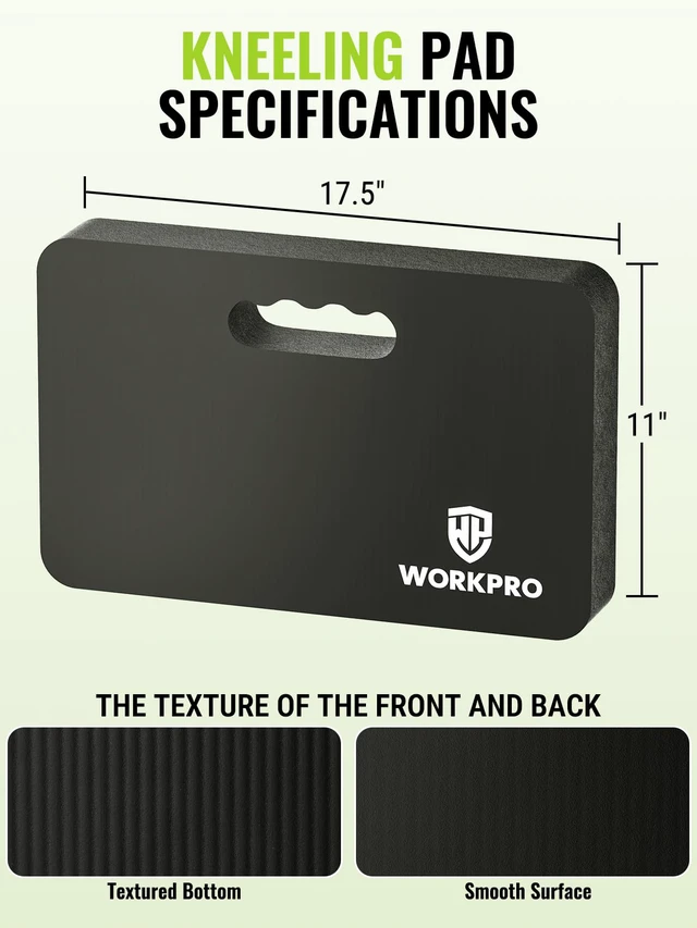 Alt view image 7 of 7 - Extra Thick Kneeling Pad, Soft NBR Foam Cushioning for Knees | Large Foam Kneeler Mat for Gardening, Bathing Baby, Exercise, Daily Chores, Workout Supplies, 17.5 x 11 x 1.5 in, Black