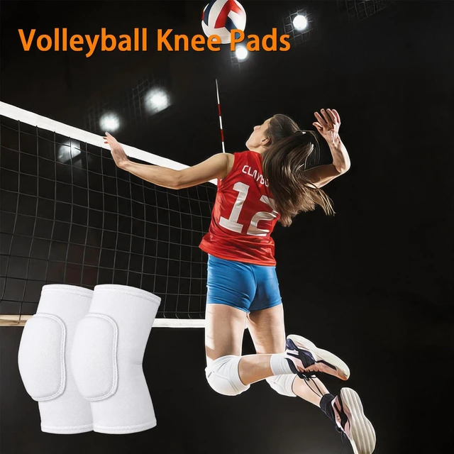Alt view image 2 of 3 - 2 Pairs Volleyball Knee Pads Youth, White Knee Pads for Girls,Women, Men | Soft Protective Sports Knee Pads for Volleyball, Dance, Football, Yoga, Tennis, Running, Cycling & More