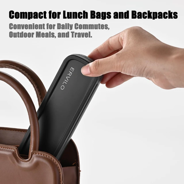 Alt view image 6 of 7 - Travel Utensils with Case, Stainless Steel Portable Cutlery Set for Camping Picnic, Lunch Box Silverware for Work, Reinforced Case with Snap-Lock Closure, Include Fork Spoon Knife Chopsticks, Black