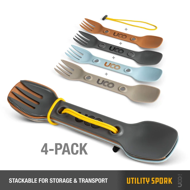 Alt view image 3 of 5 - Utility Spork 3-in-1 Combo Nylon Spoon-Fork-Knife Utensil, 4-Pack
