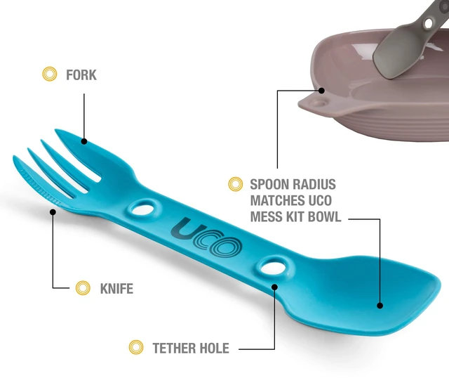 Alt view image 2 of 4 - Utility Spork Camping Spoon-Fork-Knife Utensil, 2 Pack