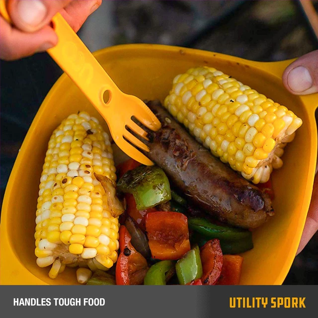 Alt view image 4 of 4 - Utility Spork Camping Spoon-Fork-Knife Utensil, 2 Pack