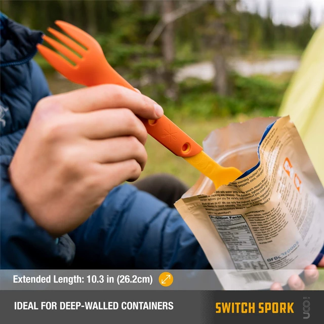 Alt view image 4 of 5 - 2-Piece Switch Spork Camping Spoon-Fork-Knife Utensil