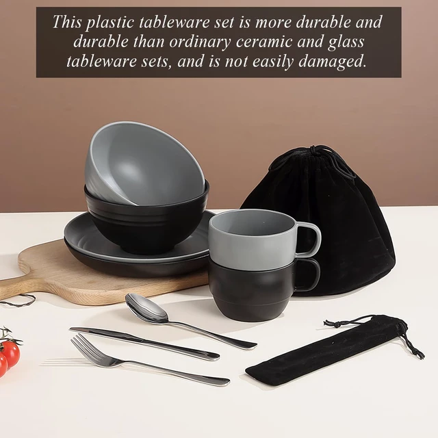 Alt view image 6 of 7 - Camping Mess Kits for 2 Person, Silverware Set Spoons Forks Knives, Camping Essentials Gear, Accessories for Travel, Picnic, Outdoor, Easy to Carry and Clean