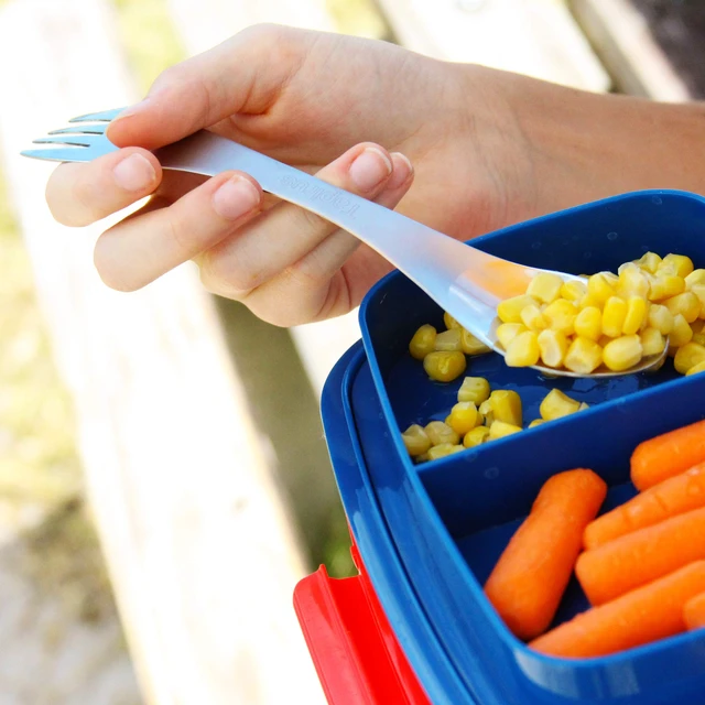 Alt view image 2 of 7 - 5 Spork Of Steel Utensils Set - 8-inch Long Durable & Rust Proof Stainless Steel Spoon, Fork & Knife Flatware - For Camping, Fishing, & Hunting - With Bottle Opener & Carrying Case