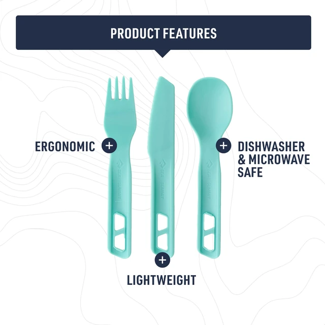 Alt view image 3 of 7 - Passage Cutlery Set, Fork, Spoon and Knife, Spicy Orange | Lightweight camp cutlery set snaps together for easy storage in durable, easy-clean, food-grade polypropylene
