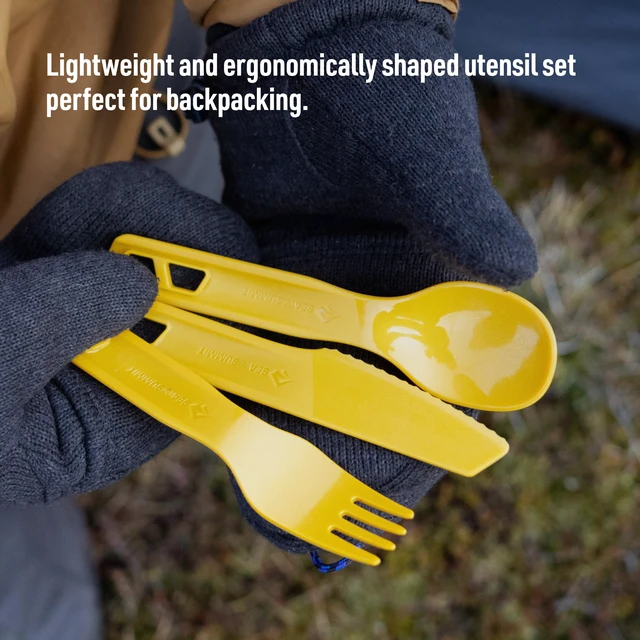 Alt view image 2 of 7 - Passage Cutlery Set, Fork, Spoon and Knife, Spicy Orange | Lightweight camp cutlery set snaps together for easy storage in durable, easy-clean, food-grade polypropylene