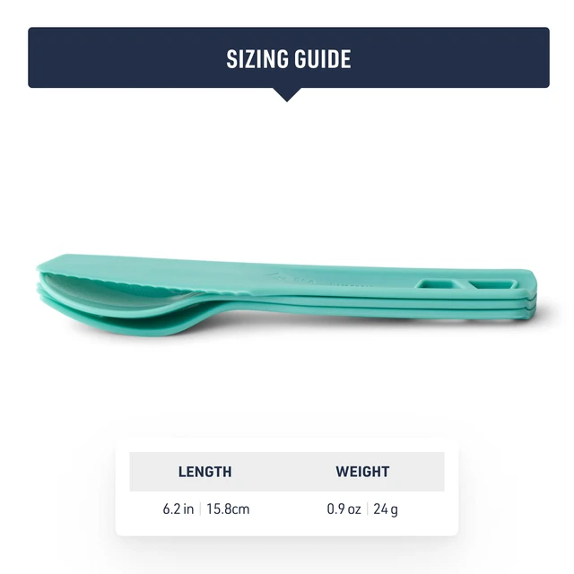 Alt view image 6 of 7 - Passage Cutlery Set, Fork, Spoon and Knife, Spicy Orange | Lightweight camp cutlery set snaps together for easy storage in durable, easy-clean, food-grade polypropylene