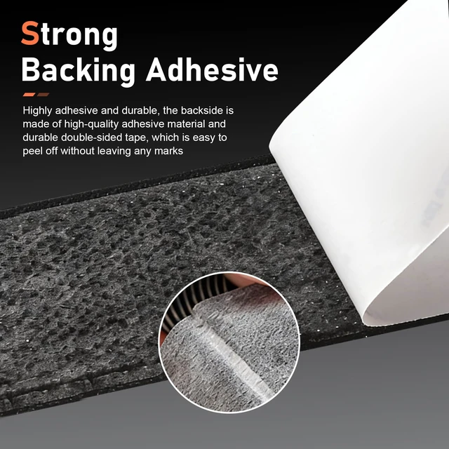 Alt view image 5 of 7 - 20 PCS Car Mat Fixing Stickers, Nylon Multifunctional Carpet Hook & Loop Fastener, Anti-slip Non-shedding Foot Pad Grip, Self-adhesive Cuttable Retainer Hook for Car & Home (Black)