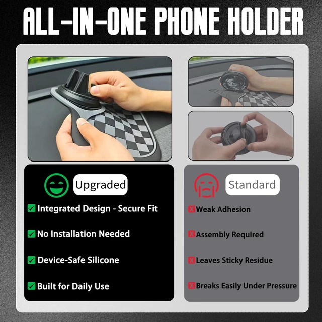 Alt view image 2 of 7 - Multifunction Car Anti-Slip Mat,Anti-Slip Mat for Car Dashboard Accessories | Car Anti-Slip Mat|All in One Car Organizer Pad for Phones,Sunglasses,Keys