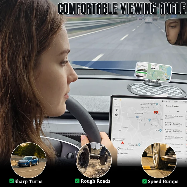 Alt view image 4 of 7 - Multifunction Car Anti-Slip Mat,Anti-Slip Mat for Car Dashboard Accessories | Car Anti-Slip Mat|All in One Car Organizer Pad for Phones,Sunglasses,Keys