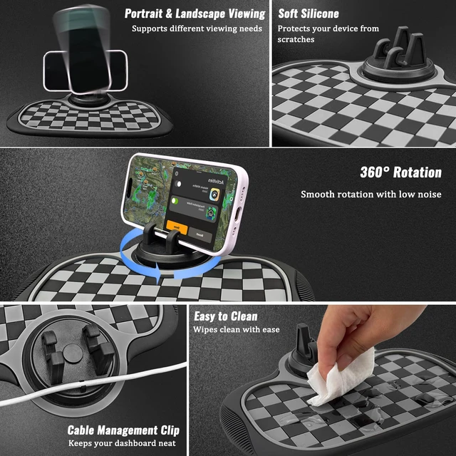 Alt view image 5 of 7 - Multifunction Car Anti-Slip Mat,Anti-Slip Mat for Car Dashboard Accessories | Car Anti-Slip Mat|All in One Car Organizer Pad for Phones,Sunglasses,Keys