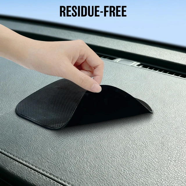 Alt view image 3 of 7 - Car Dashboard Sticky Pad (2 Pack), Larger Size Reusable and Washable Anti-Slip Cell Pads with Strong Adhesive, Can Hold Cell Phones, Sunglasses, Coins ect. (7.5" x 5.5")
