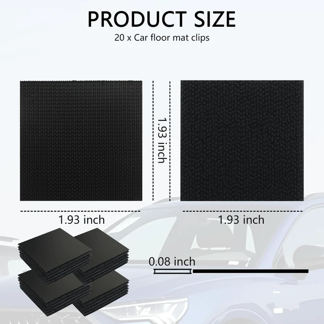 Alt view image 2 of 6 - 20PCS Car Floor Mat Retainer for Automotive Carpet,Super-Adhesive Hidden Car Mat Clips Keep Car Mats from Sliding,Universal Anti Skid Mat for Truck Mats,Car Seat Cushion (20PCS)