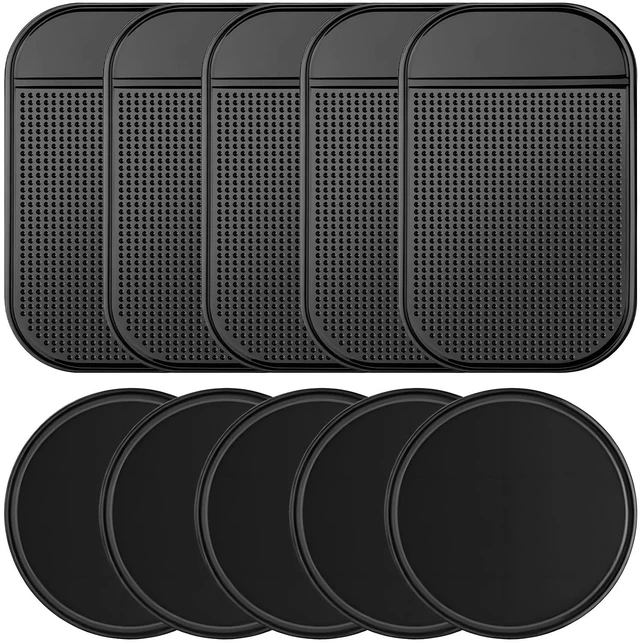 Main image of 10 Pcs Car Dashboard Non Slip Mat, Sticky Pad for Car Dashboard Anti-Slip Gel Pads Removable Silicone Reusable Picky Pad Multi Sticky Mat for Cars Kitchen Pet Bowl Mats