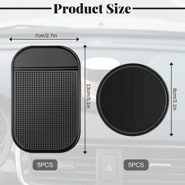 Alt view image 7 of 7 - 10 Pcs Car Dashboard Non Slip Mat, Sticky Pad for Car Dashboard Anti-Slip Gel Pads Removable Silicone Reusable Picky Pad Multi Sticky Mat for Cars Kitchen Pet Bowl Mats