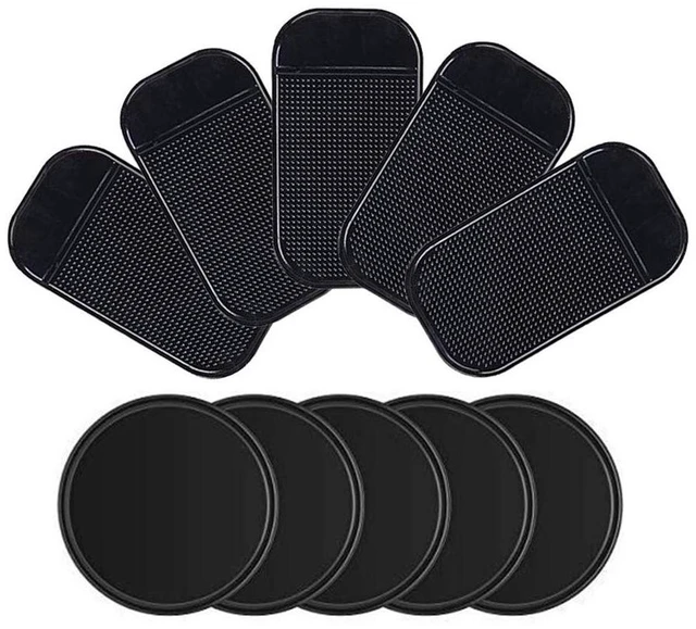 Main image of 10pack Removable Sticky Gel Pads, Multi Function Anti-Slip Mat | Stick to Car Dashboard Glass Mirrors Metal Tile Wall Kitchen Cell Phone Stand Recipe Holder Non-Slip Rug Pet Bowl Mat Pad